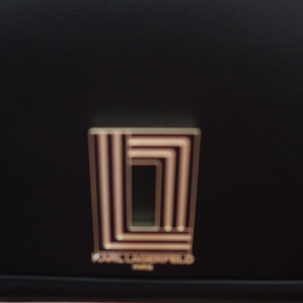 Karl Lagerfeld Paris Simone Small Leather Crossbody Black No Handle - Picture 5 of 12